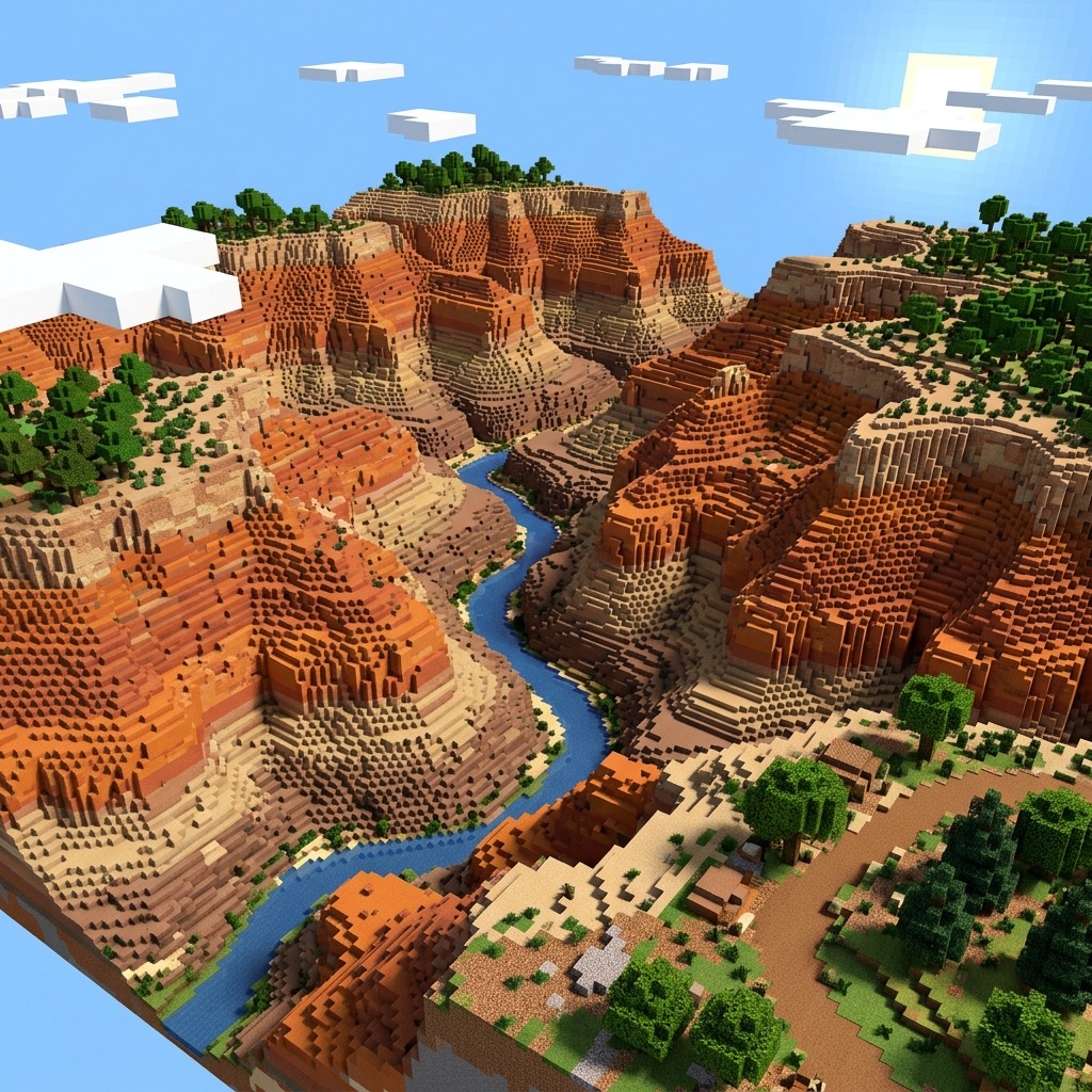 マインクラフト map art style example
