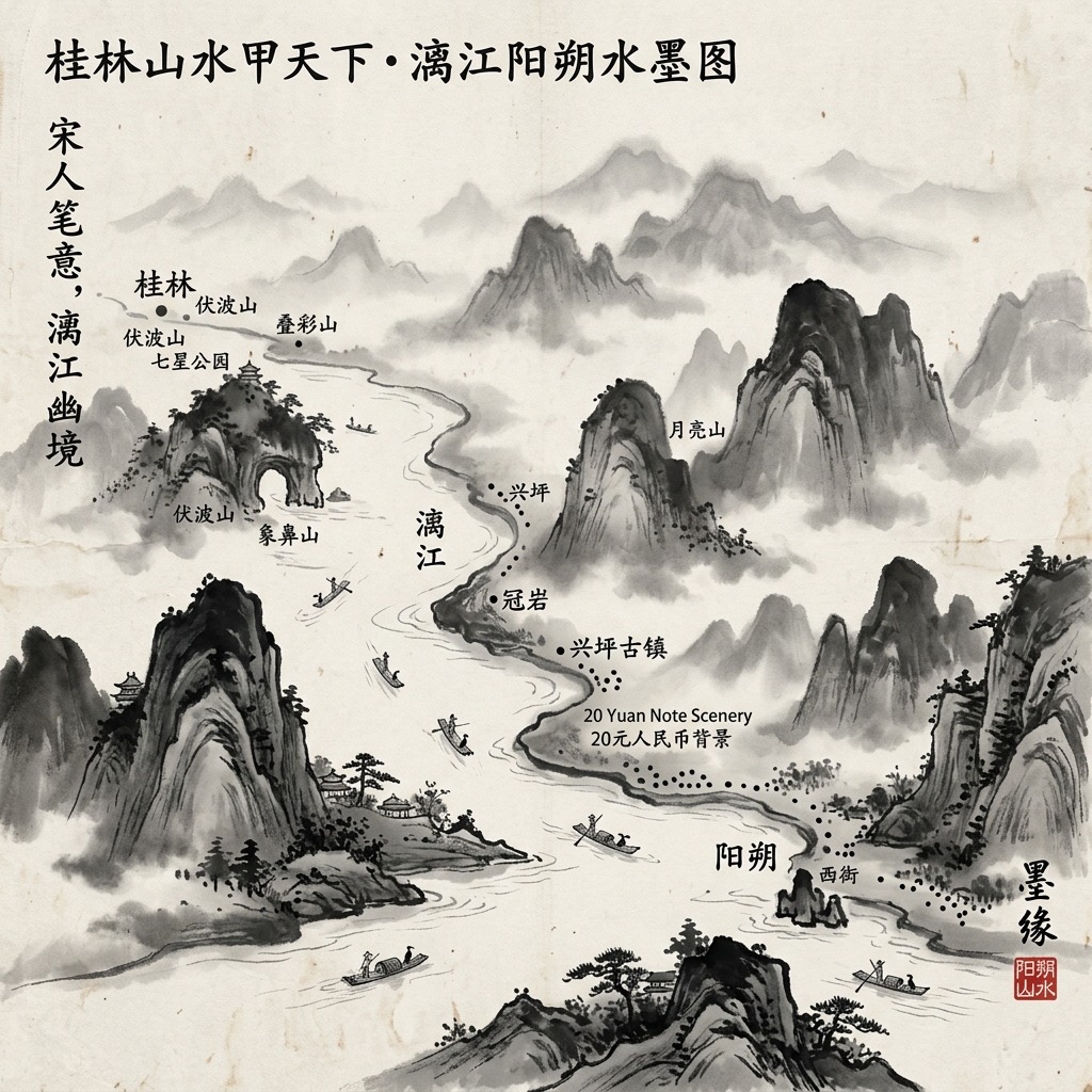 水墨 map art style example